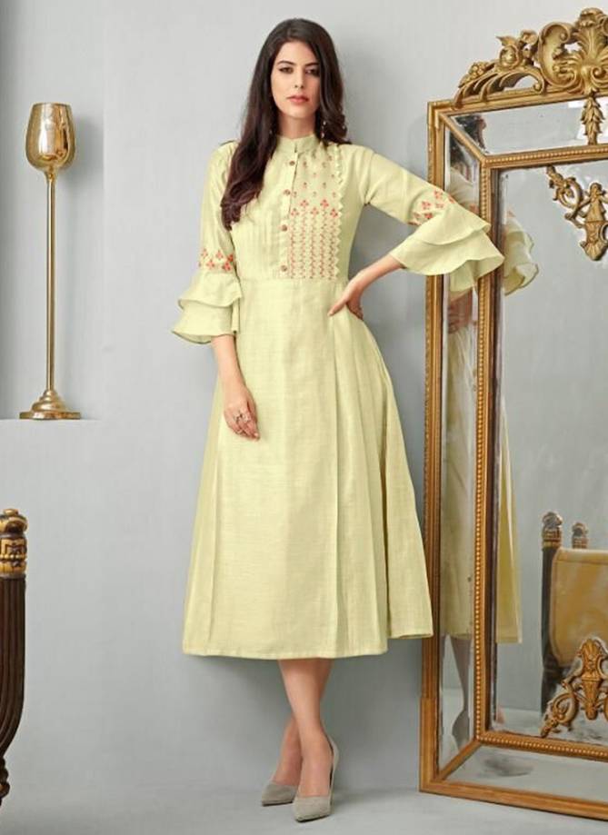 Kara Vol 2 Fancy Designer Latest Stylish Casual Wear Heavy Cotton Sluby With Embroidery Work Kurti Collection